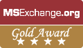 Microsoft Exchange gold award